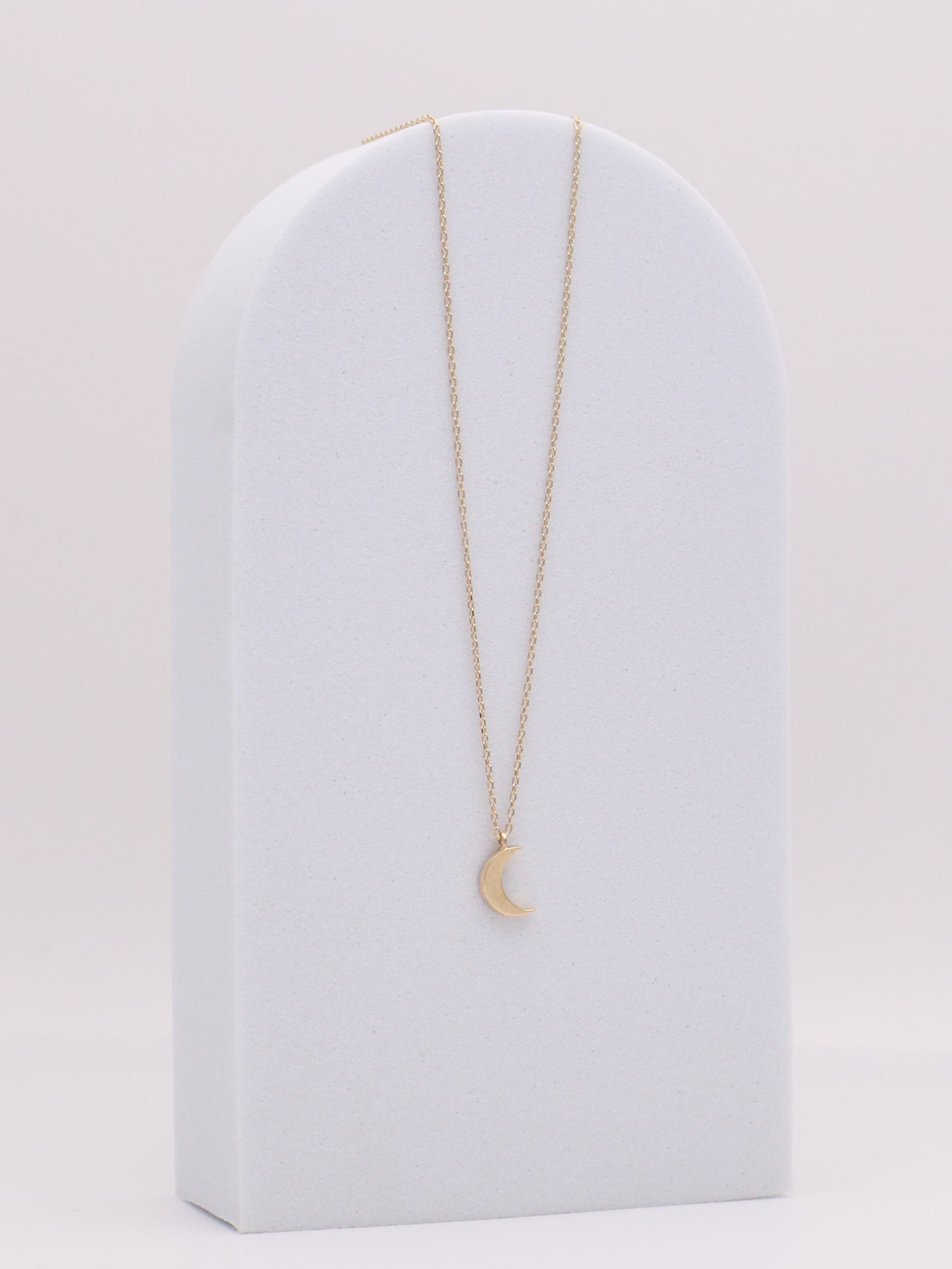 14k Moon Necklace
