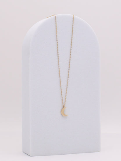 14k Moon Necklace