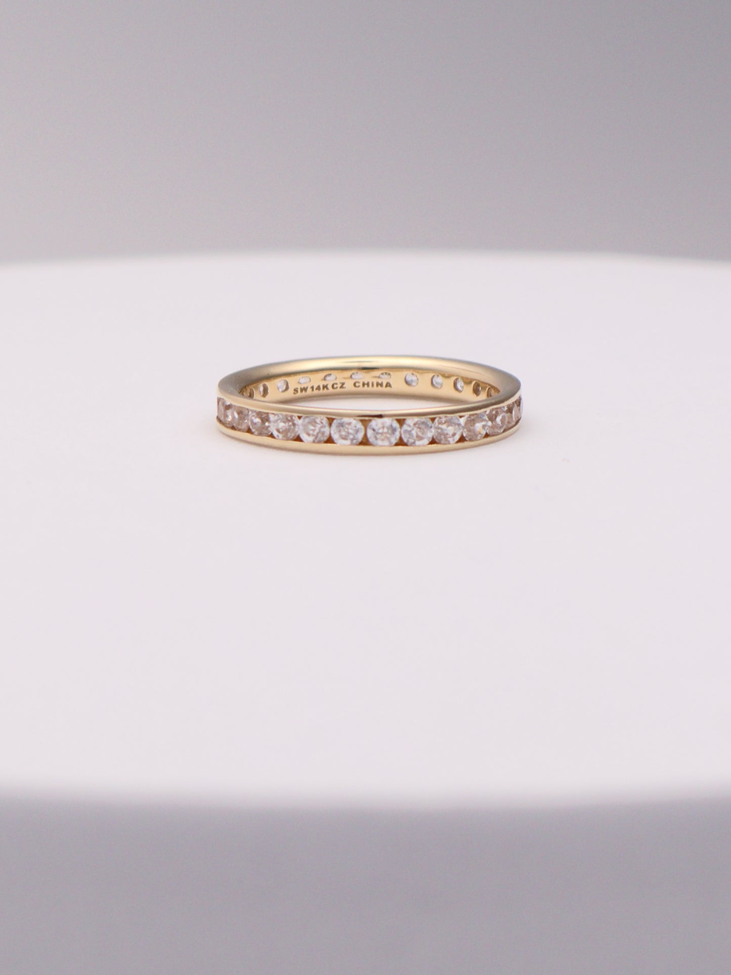14k Gold CZ Band