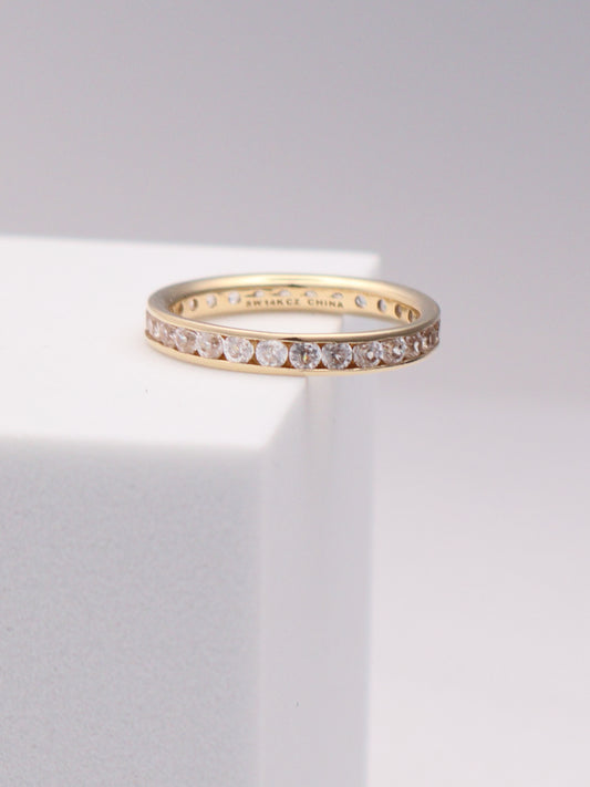 14k Gold CZ Band