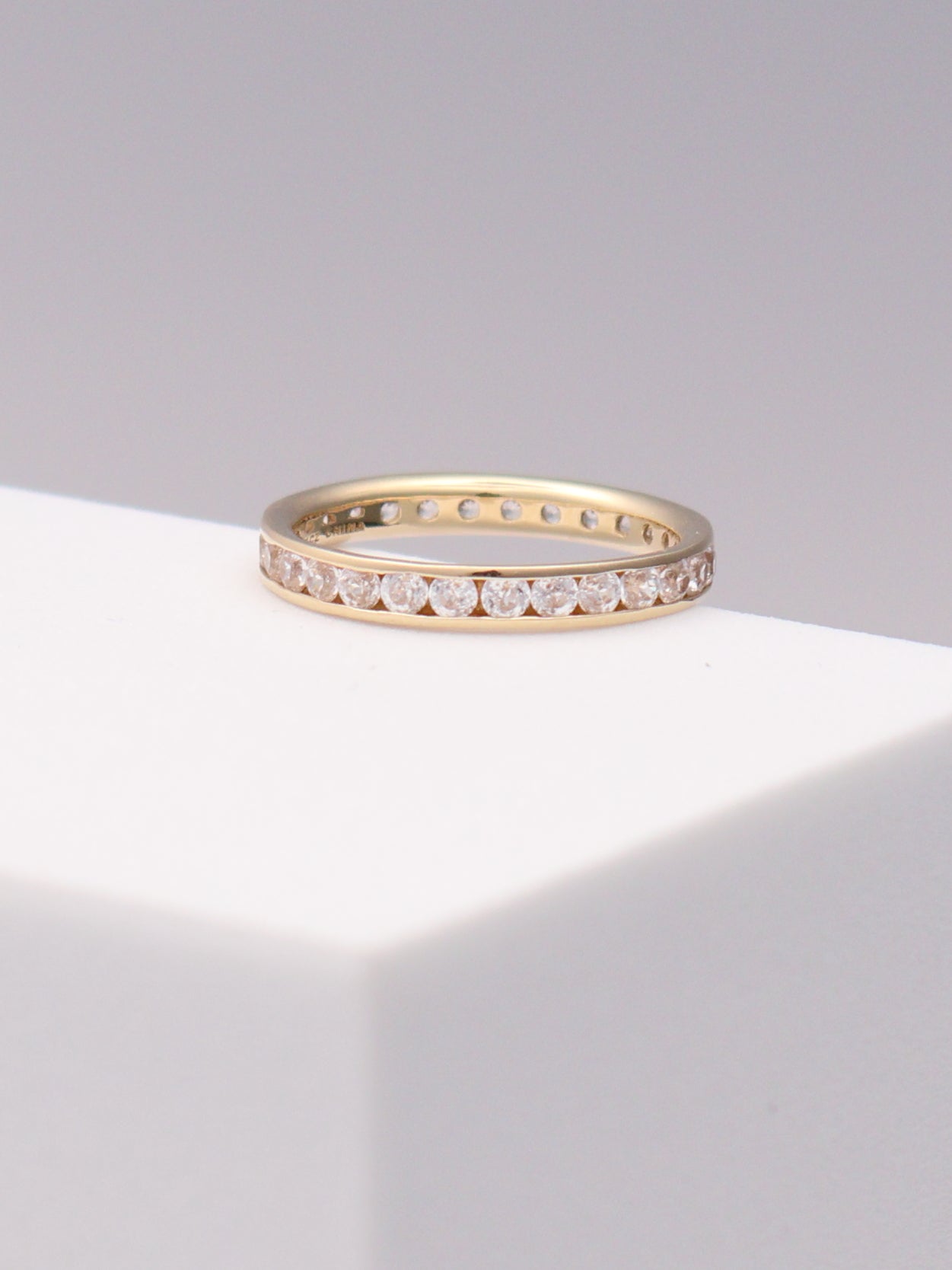 14k Gold CZ Band