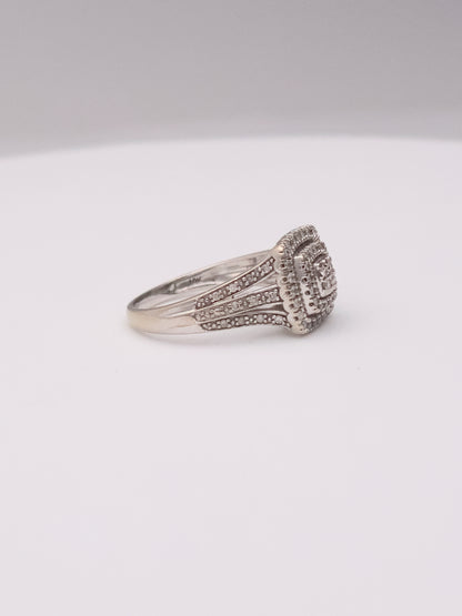 10k Diamond Cushion Ring