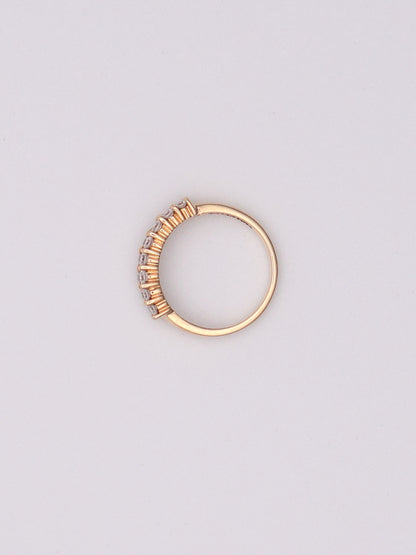 14k Double CZ Ring