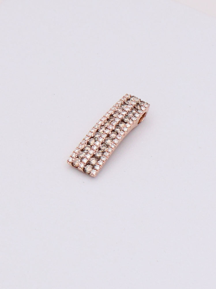14k Rose Gold Diamond Pendant
