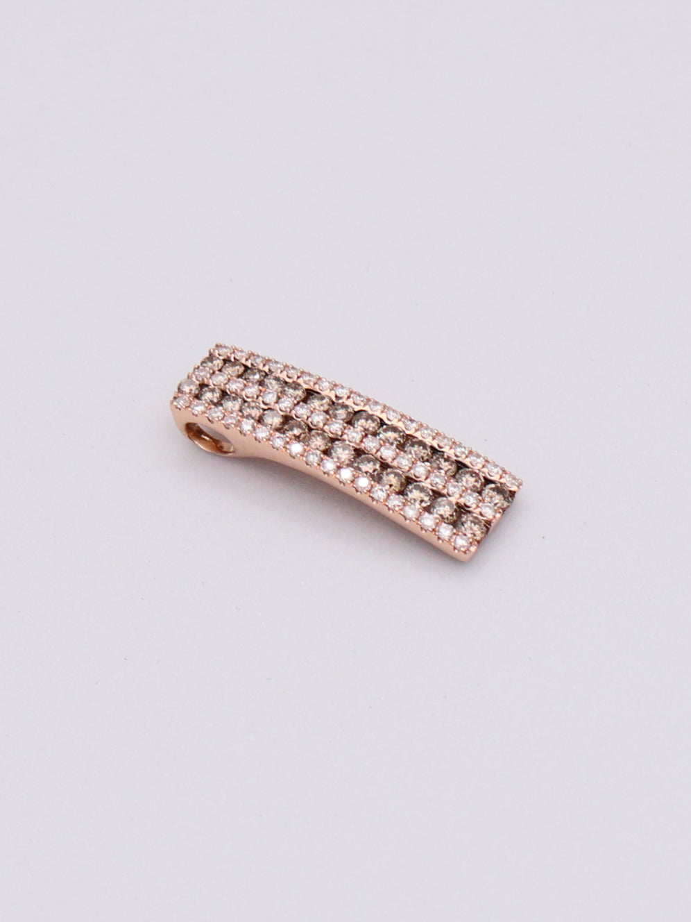 14k Rose Gold Diamond Pendant