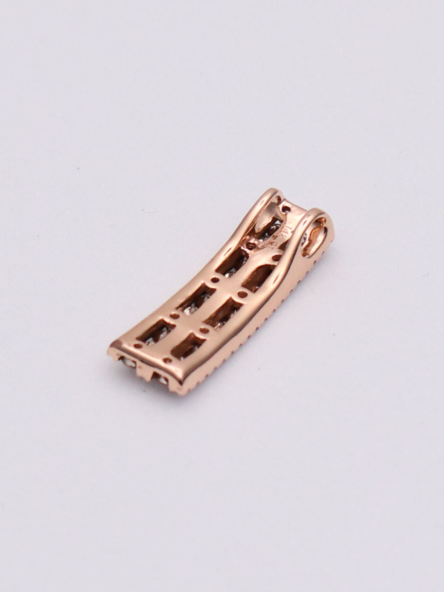 14k Rose Gold Diamond Pendant