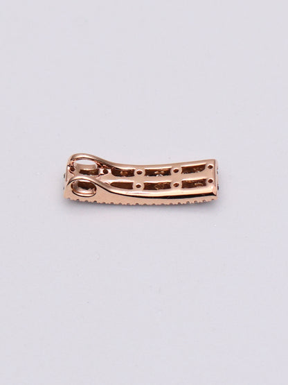14k Rose Gold Diamond Pendant