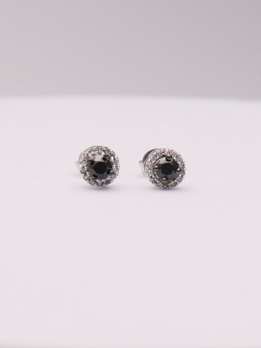 10k Dark Stud Earrings