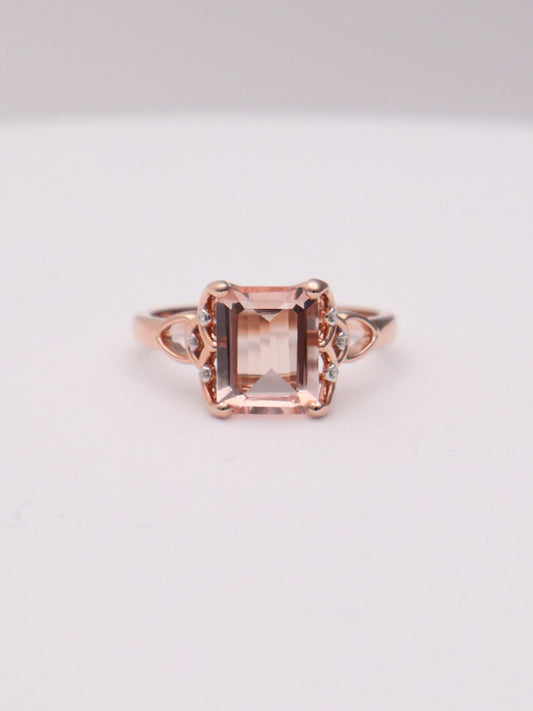 10k RG Pink Emerald Ring