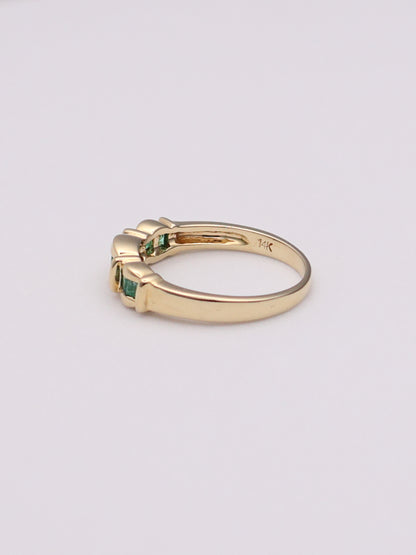 14k Emerald Band