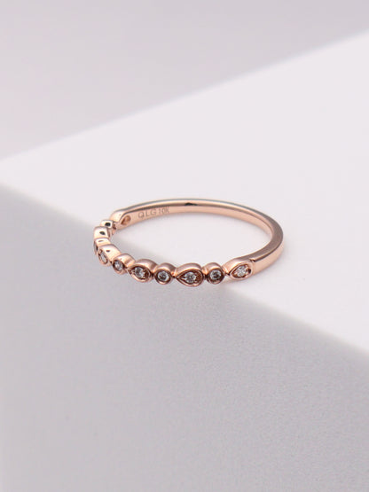 10k RG Diamond Band
