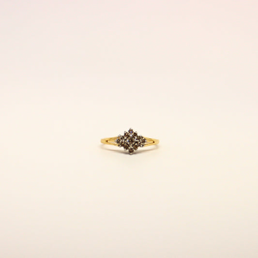 14k Diamond Cluster Ring