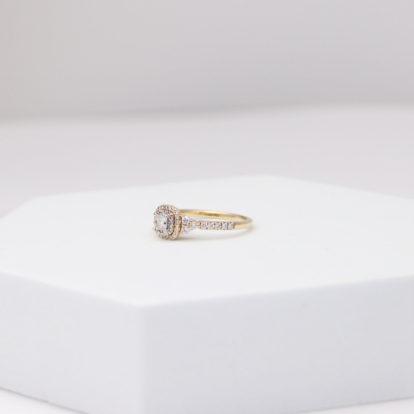 14K Yellow Gold Leo First Light Diamond Ring