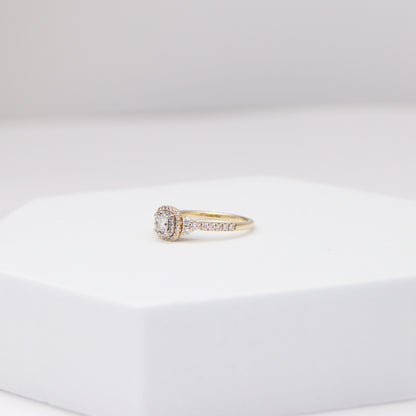 14K Yellow Gold Leo First Light Diamond Ring