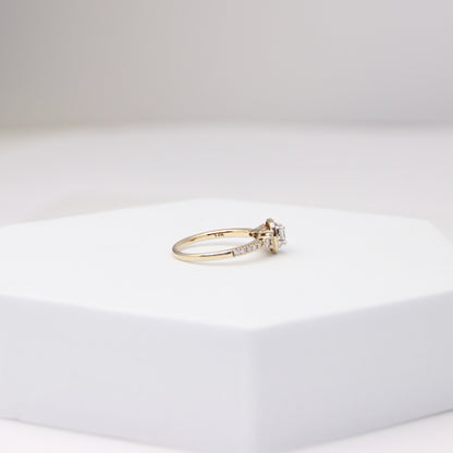 14K Yellow Gold Leo First Light Diamond Ring