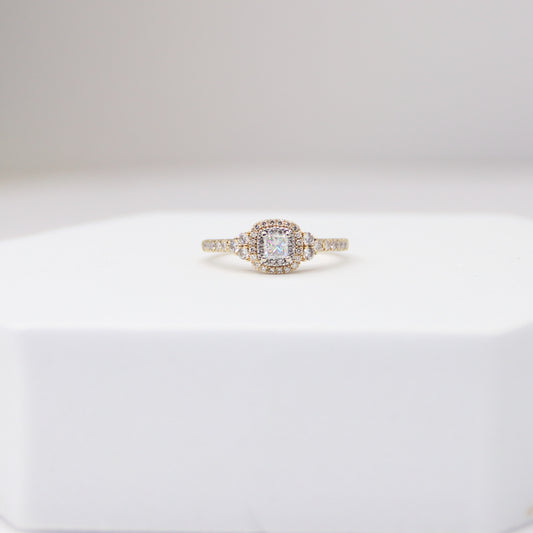 14K Yellow Gold Leo First Light Diamond Ring