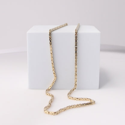 14K Yellow Gold Byzantine Link Necklace