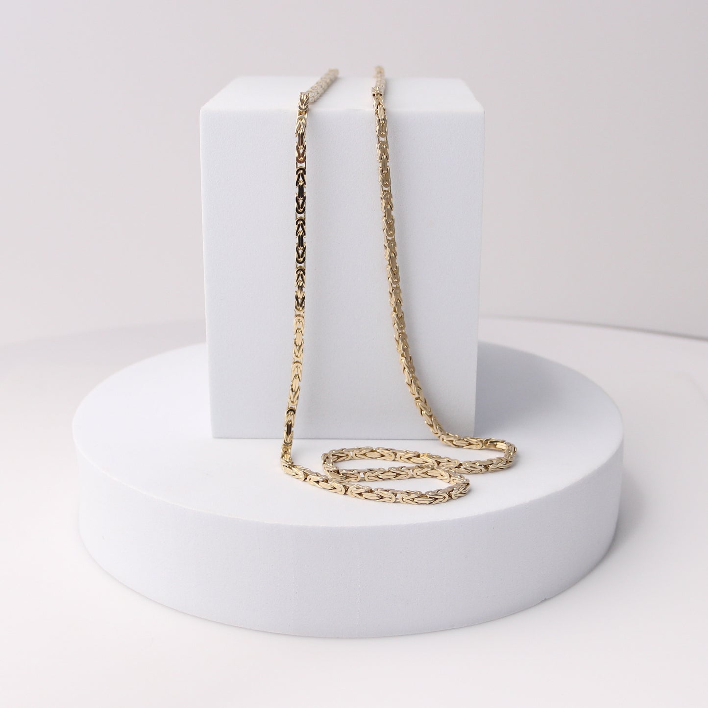 14K Yellow Gold Byzantine Link Necklace