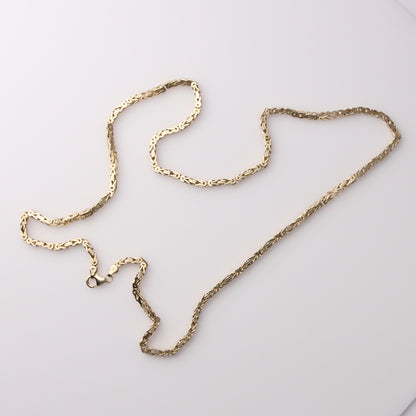 14K Yellow Gold Byzantine Link Necklace