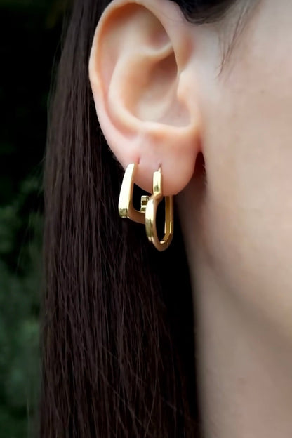 Heart Huggie Earrings