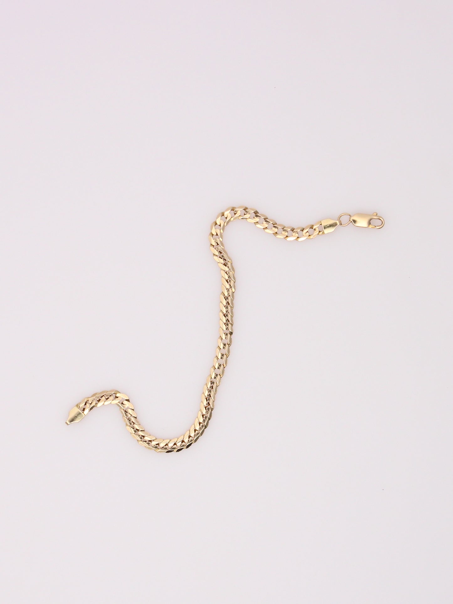 14K Yellow Gold Curb Link Bracelet