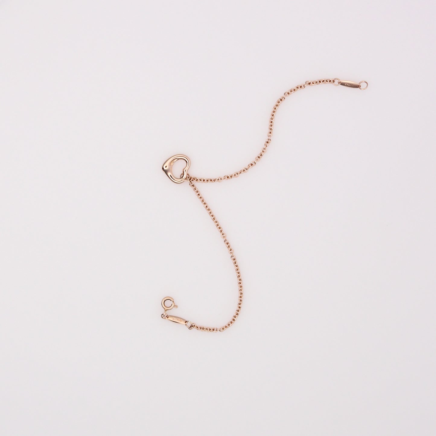 18K Rose Gold Tiffany & Co Elsa Peretti Open Heart Bracelet
