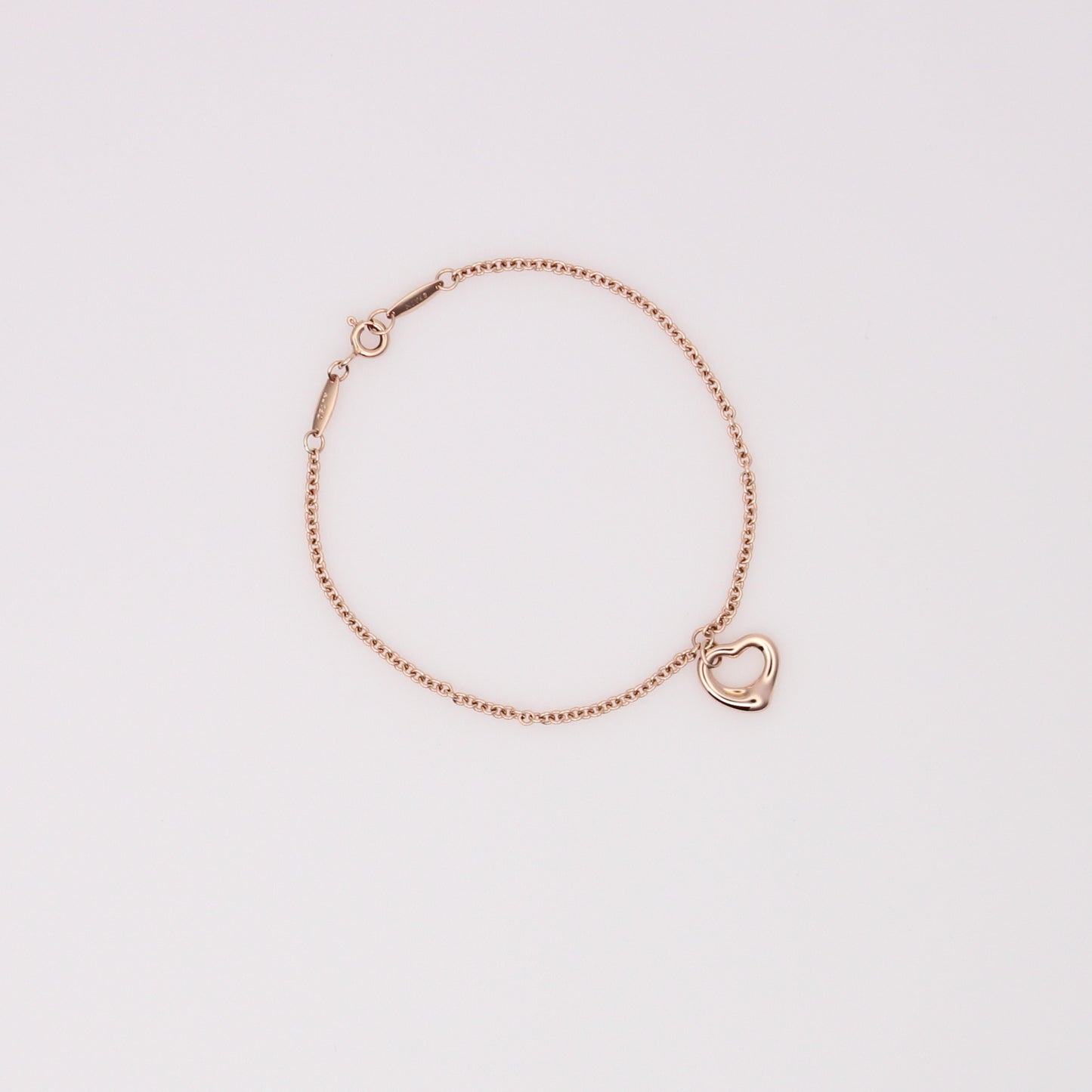 18K Rose Gold Tiffany & Co Elsa Peretti Open Heart Bracelet