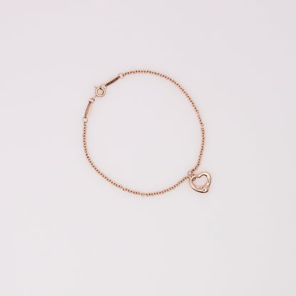 18K Rose Gold Tiffany & Co Elsa Peretti Open Heart Bracelet