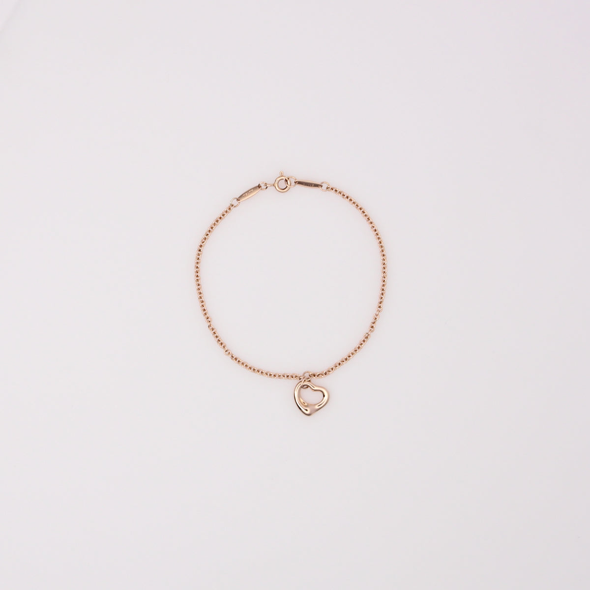 18K Rose Gold Tiffany & Co Elsa Peretti Open Heart Bracelet