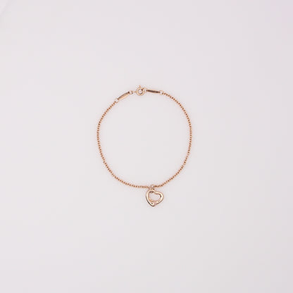 18K Rose Gold Tiffany & Co Elsa Peretti Open Heart Bracelet