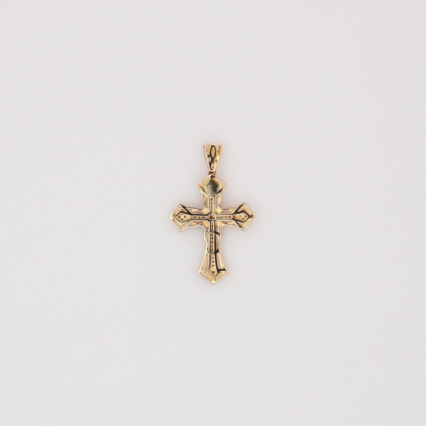 10K Yellow Gold Diamond Cross Pendant