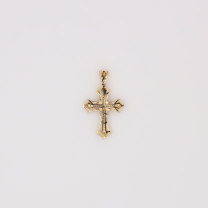 10K Yellow Gold Diamond Cross Pendant