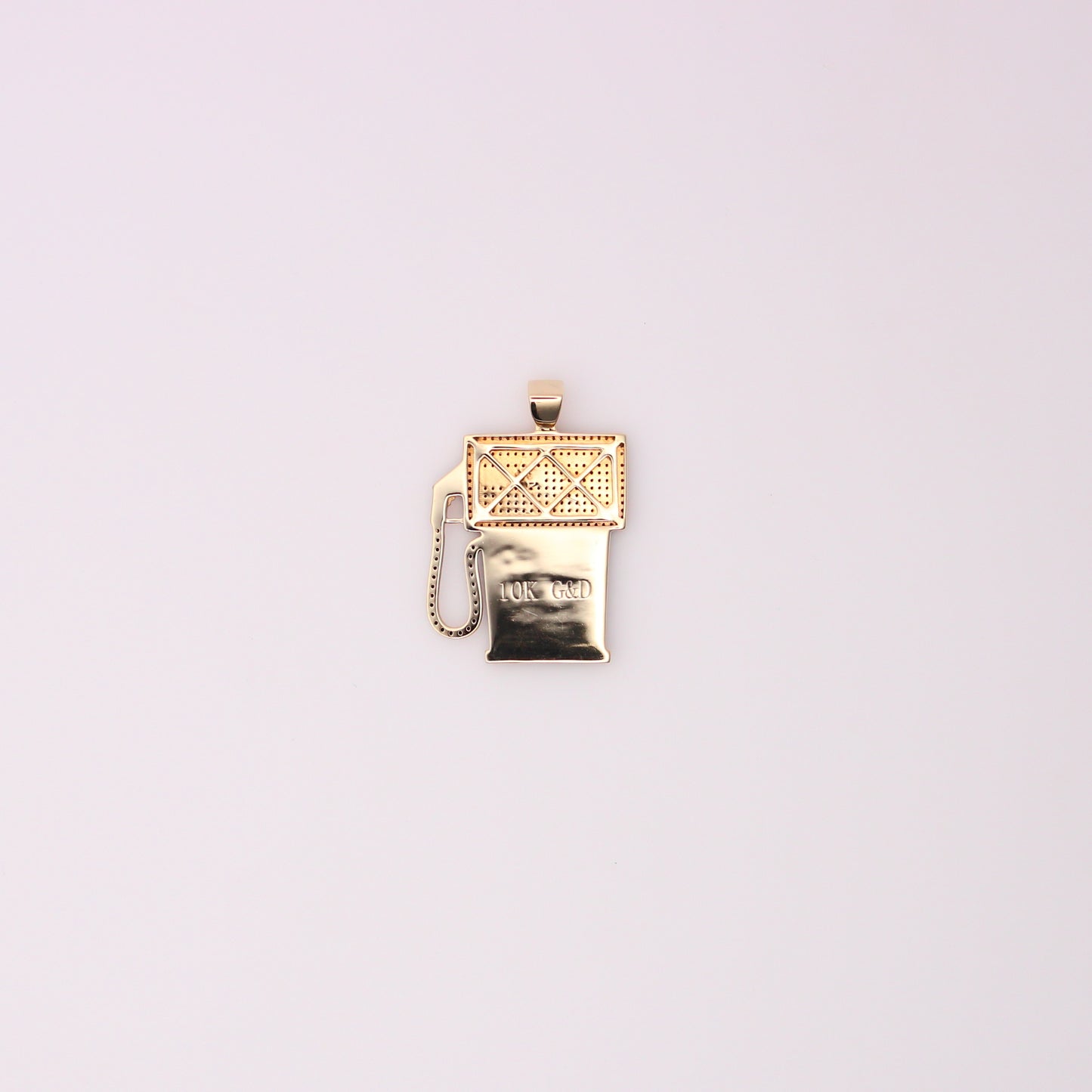 10K Diamond Gas Pump Pendant