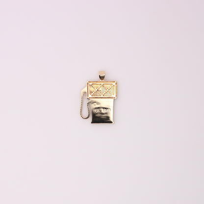 10K Diamond Gas Pump Pendant