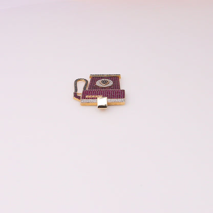 10K Diamond Gas Pump Pendant