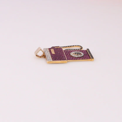 10K Diamond Gas Pump Pendant