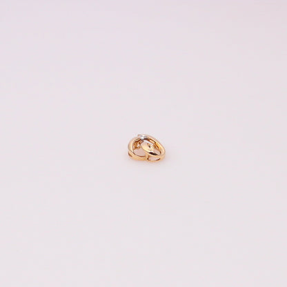 14K Yellow Gold Diamond Heart Pendant