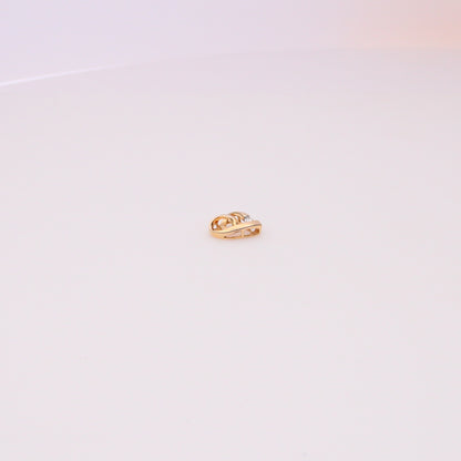 14K Yellow Gold Diamond Heart Pendant
