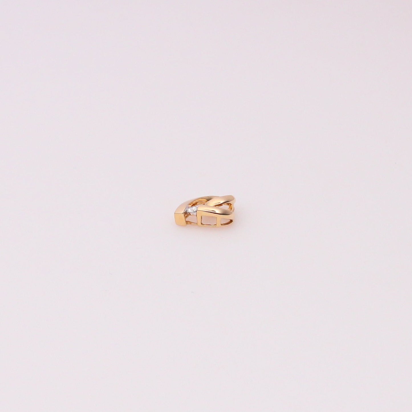14K Yellow Gold Diamond Heart Pendant