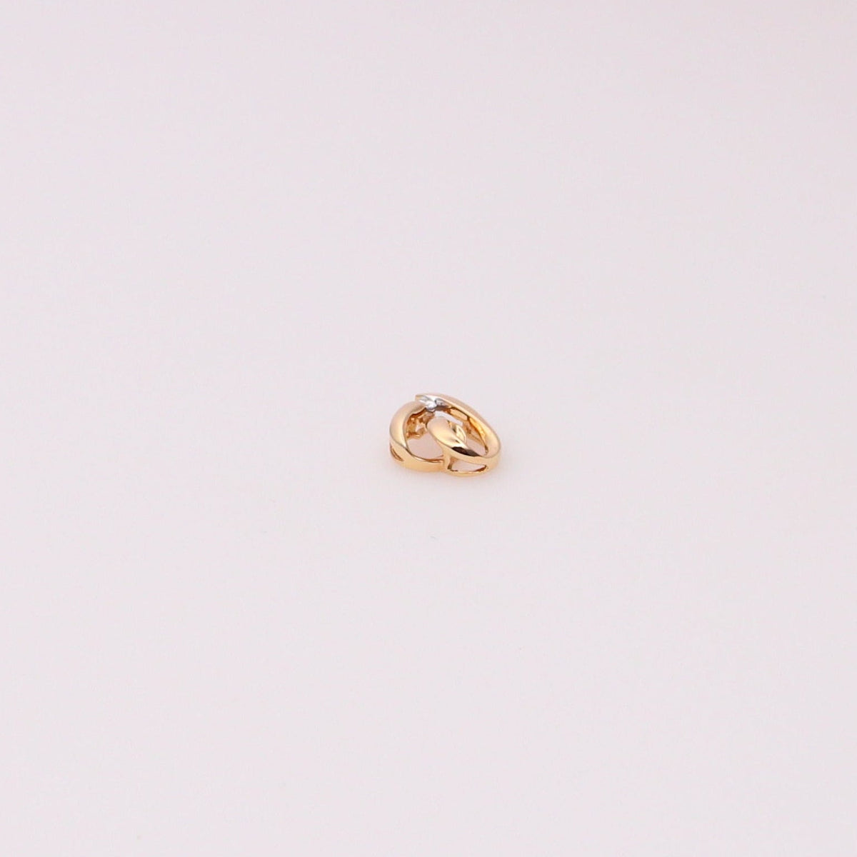 14K Yellow Gold Diamond Heart Pendant
