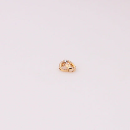14K Yellow Gold Diamond Heart Pendant
