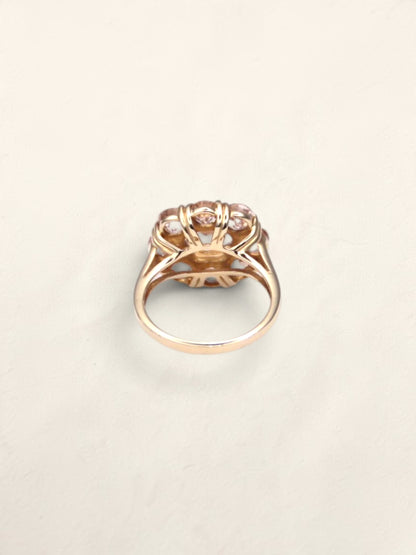 14K Yellow Gold Goshenite Ring