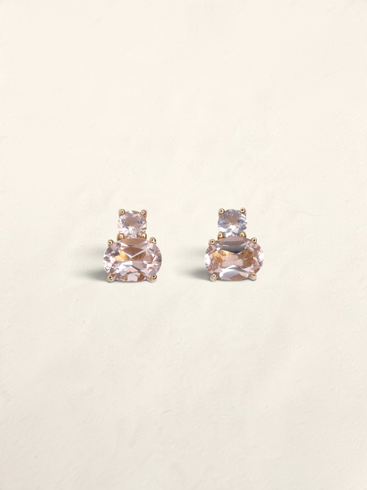 14K Yellow Gold Goshenite Earrings