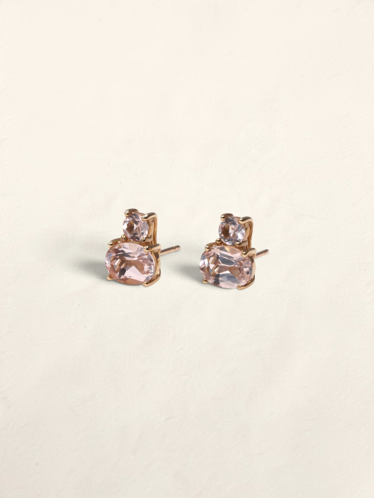 14K Yellow Gold Goshenite Earrings