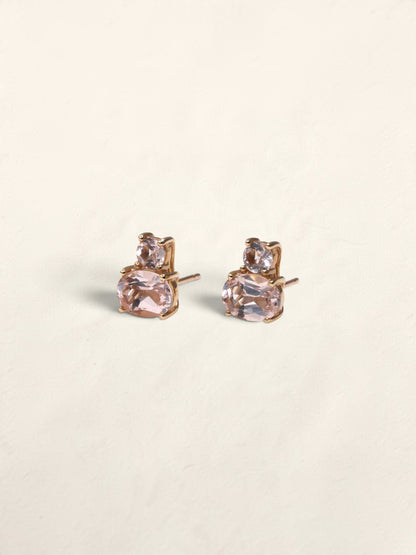 14K Yellow Gold Goshenite Earrings