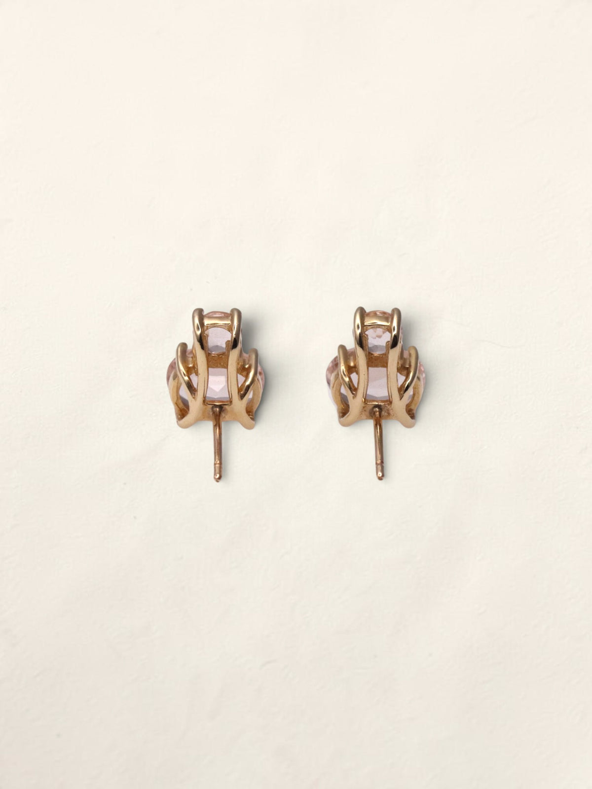 14K Yellow Gold Goshenite Earrings