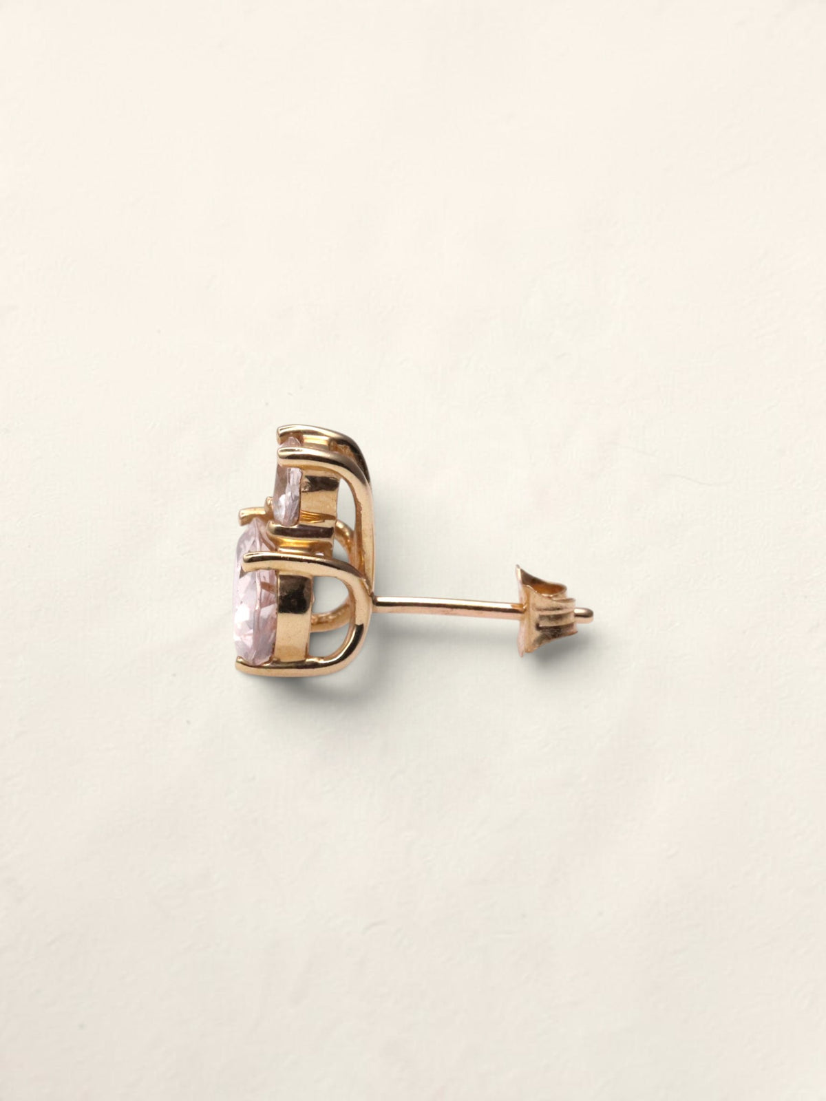 14K Yellow Gold Goshenite Earrings