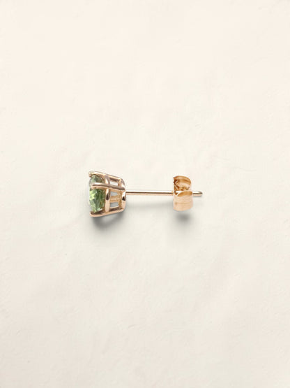 14K Yellow Gold Green Sapphire Studs