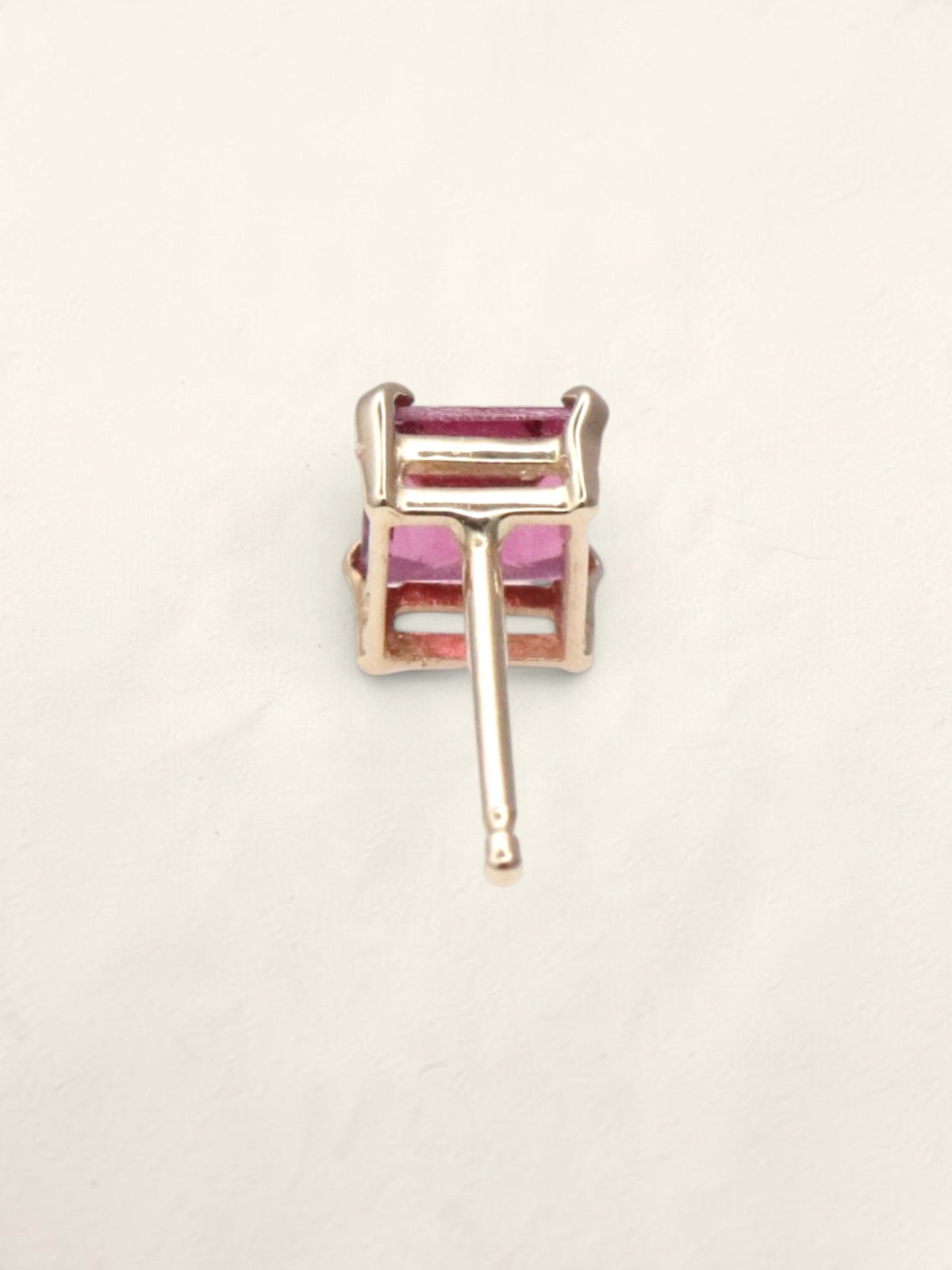 14K Yellow Gold Pink Tourmaline Studs