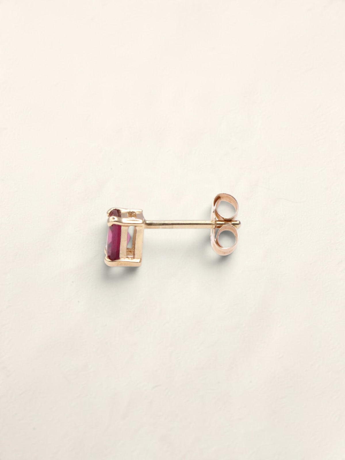 14K Yellow Gold Pink Tourmaline Studs